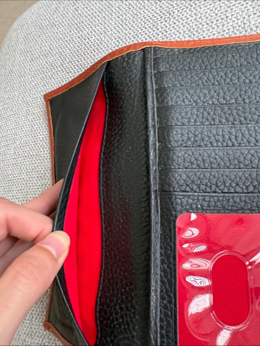 Dooney & Burke Black Pebble Leather Continental Clutch Wallet